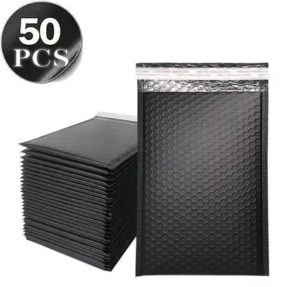50Pcs Bubble Mailers Bubble Padded Mailing Envelopes Mailer Poly for Packaging Self Seal Shipping Bags Black Bubble Padding