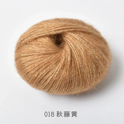 Crochet Mohair Yarn, Glisten Sequin Soft Yarn, DIY Knitting Thread for Sweaters, Baby Clothes, Shawls, Hats, Handmade Project