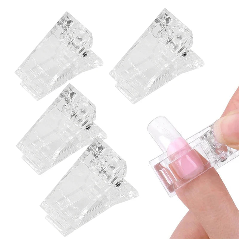 Acrylic Nail Clip Transparent Gel Quick Building Nail Tips Clips Fingernail Extension UV Clamps Manicuring Art Builder Tools 