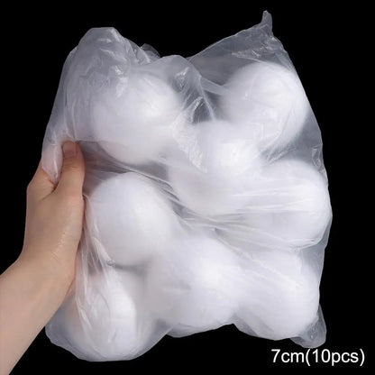 Home Decoration Mini Foam Balls Polystyrene White Christmas Balls Round Christmas Ornaments Christmas - 7cm-10pcs