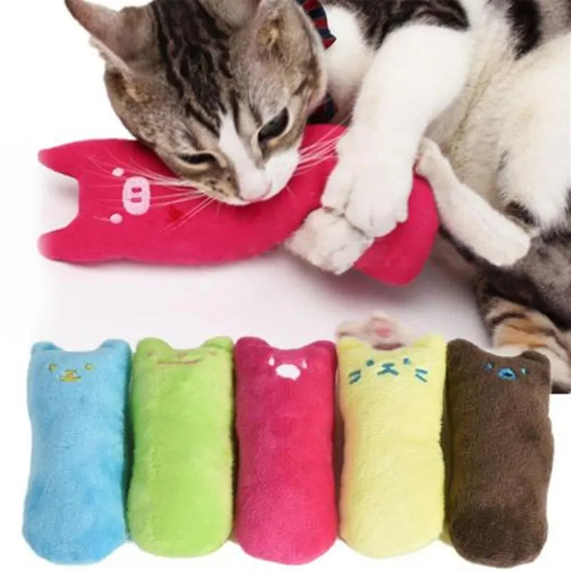 1 Pc Random Color Catnip Cat Toys Pillow Interactive Cat Toy Catnip Pet Supplies Pillow Thumb Teeth Grinding Bite Mint Cat To