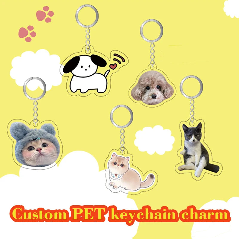 Personalized Keychains Designer Custom Cartoon Llavero Key Chain Photo Customized Anime Charms Hologram Clear Acrylic Key Rin