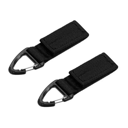 1/2/3Pcs Tactical Hanging Key Hook Clip Clamp Buckle Nylon Webbing Molle Belt Carabiner Outdoor Strap Climbing Accessories - 