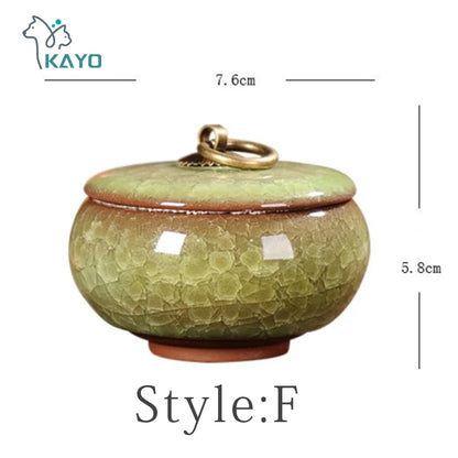 Ceramics Ash Urn Sealed Cremation Funeral Ashes Keepsake Small Animals Pet Dog Cat Memorial Suitable Home Fireplaces Burial