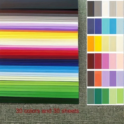 A4 Cardstock 30sheets Colored Cardstock 30Colors, 230 gsm Card Stock Colorful Paper for Card Making, Scrapbook & DIY Crafts -