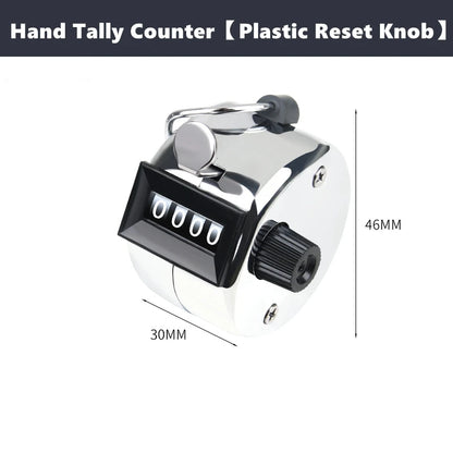 Handheld Tally Counter Tool 4 Digit Number Count Clicker Counter Hand Mechanical Pitch Counters for Coaching,Knitting,Fishing