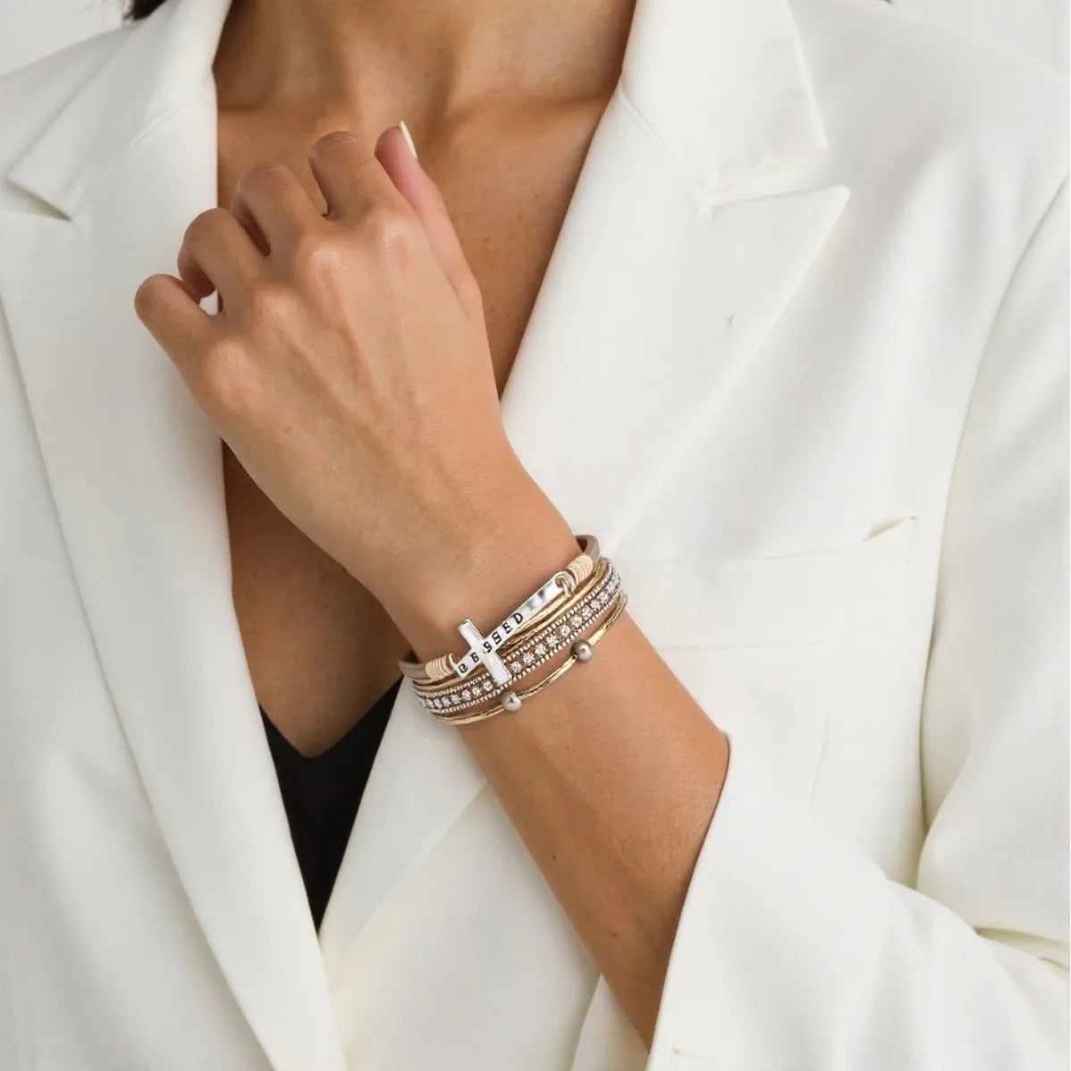 Bohemian Cowboy Chic Cross Bracelet Western Jewelry For Women Christian Bracelets Religious Bracelets