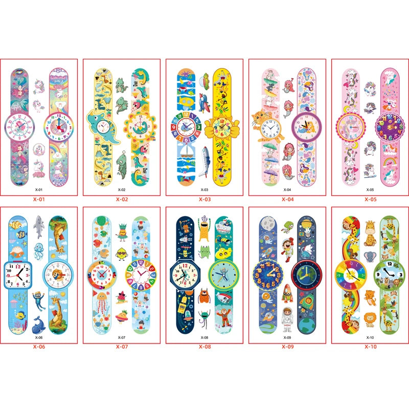 10 Sheets/Pack Kids Cartoon Unicorn Tattoo Sticker for Children's Arm Hands Body Cute Temporary Fake Tatoo - style 16
