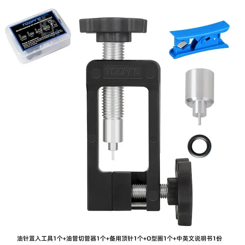 Bike Nylon Oil Needle Insertion Tool Installation T Head Tubing Five-line Body Truncation Multifunction Bicycle Repair Tools 
