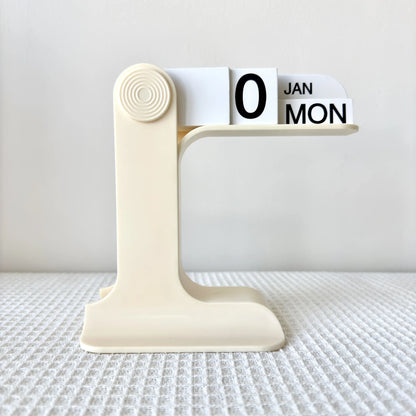 1pc modern minimalist style plastic creative perpetual calendar, desk calendar, office desktop decoration, new home decoratio