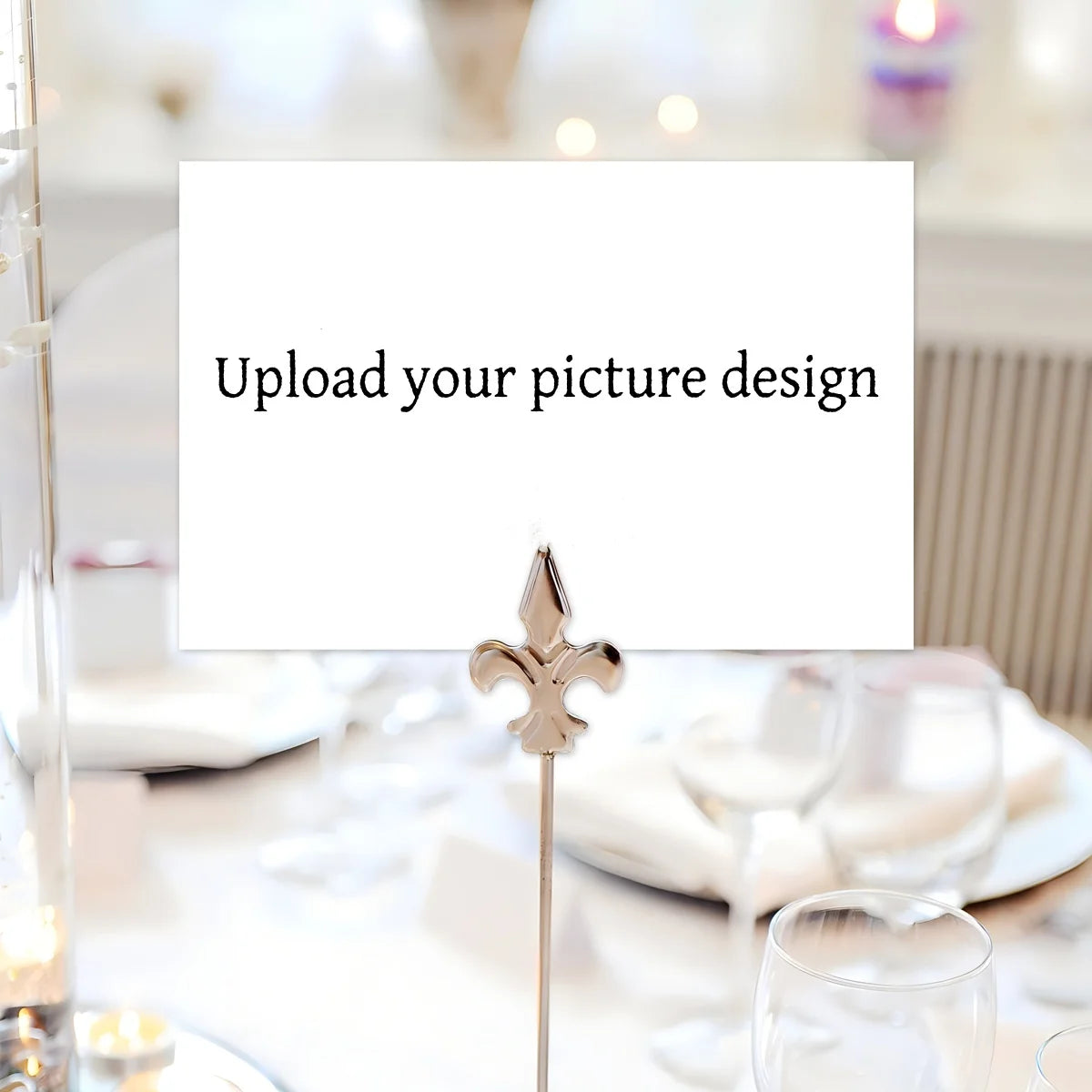 50pcs Custom Image Cards For Wedding Invitation,Reception Message Cards,Thank You Menu Table Cards,Events Celebration Decorat