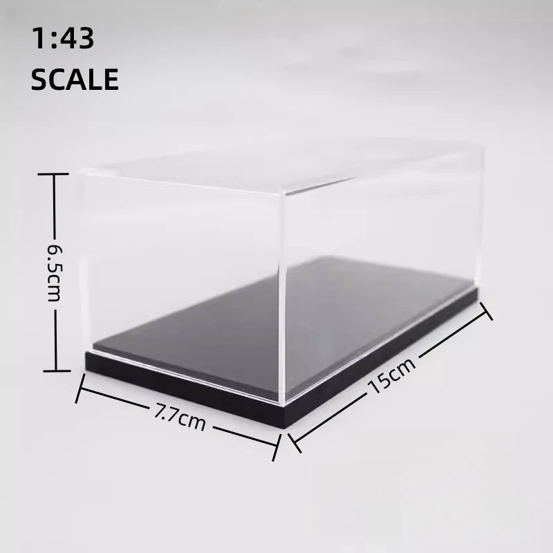 Scale 1/64 1/43 1/32 1/24 1/18 Clear Acrylic Display Box Case for Car Model Dust Cover Pre Made Box Diecast Professional Stor
