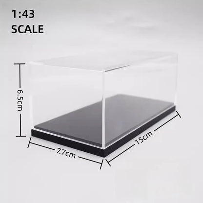 Scale 1/64 1/43 1/32 1/24 1/18 Clear Acrylic Display Box Case for Car Model Dust Cover Pre Made Box Diecast Professional Stor