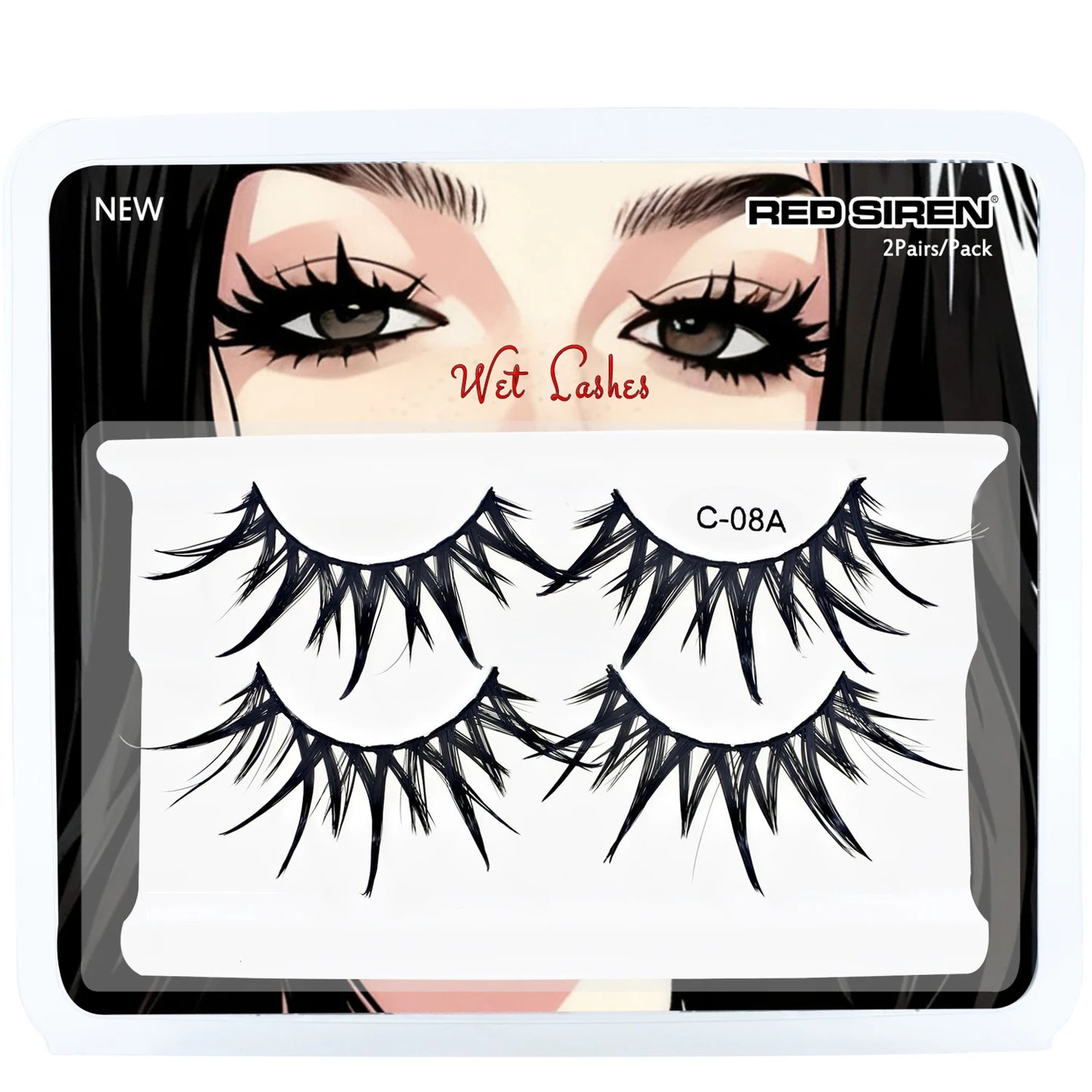 Cosplay False Eyelashes 2Pairs/Pack Wet Strip Lashes With Spikes New Woman Makeup Manga Lashes