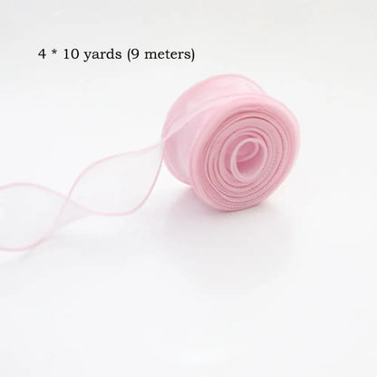 40mm 10Yards Fishtail Organza Satin Ribbon Reflective Iridescent Wavy Edge Ribbon for Gift Wrapping DIY Bow Craft Gift Wrappi