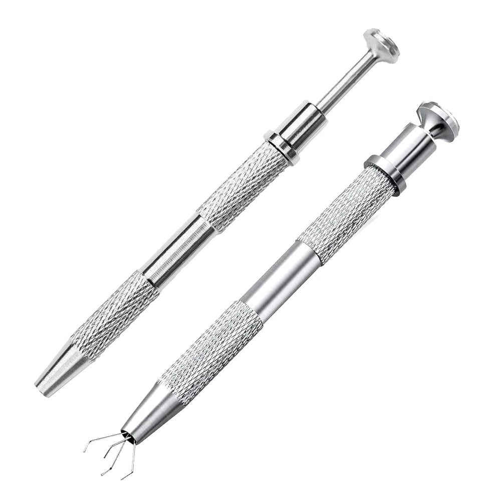 Piercing Ball Grabber Tool Pick Up with 4 Prongs Holder Diamond Claw Tweezers for Small Parts Gems Prong Jewelry Making Tool