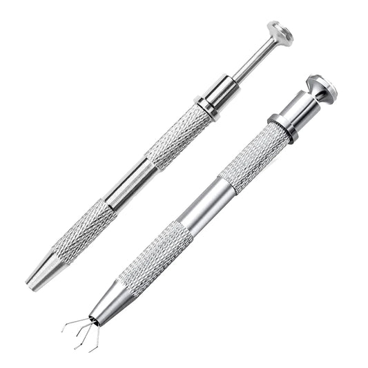 Piercing Ball Grabber Tool Pick Up with 4 Prongs Holder Diamond Claw Tweezers for Small Parts Gems Prong Jewelry Making Tool