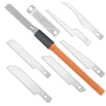 Joystar Mini Hand Saw Model Craft Tools with 8 DIY Craft Pieces Blades Modelling Knife for Hand Cutting Model Building