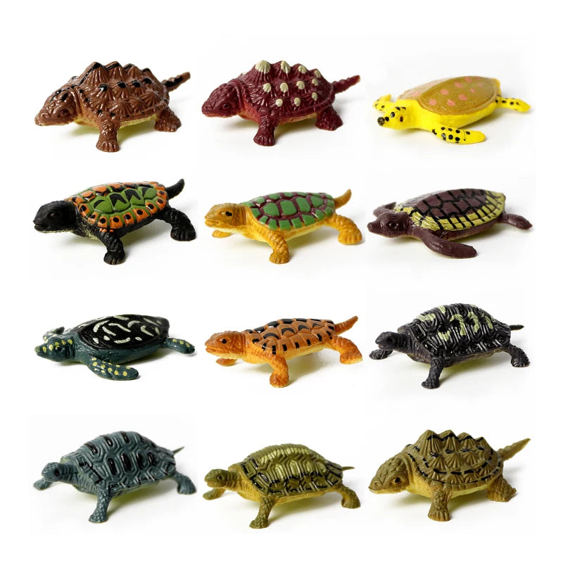 Simulation Plastic Animal Figurines Collection - Marine, Land & Insect Animals Miniature Set Toy for Kids Gift Playset Model 