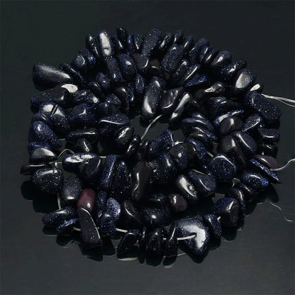 16 inch Natural Stone Beads Chips Beads 5-8mm Irregular Crystal Agate Gravel Beads Diy Bracelet For Jewelly HK058 - Blue sand