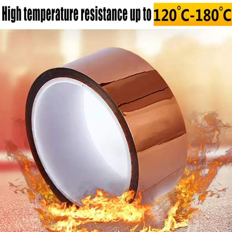 Kapton Tape Polyimide 5-40mm Adhesive Insulating Adhesive Tape Каптоновый Скотч Heat Tape for Board Protection