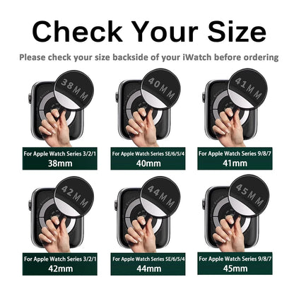 Glass+Diamond Cover For Apple watch case 46mm 40mm 44mm 41mm 42mm 45mm Bling Bumper Protector iWatch Series 11 10 9 SE 7 8 ca