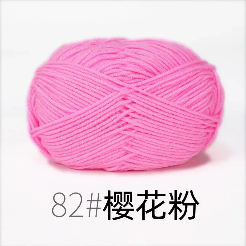 50g 4ply Milk Cotton Knitting Wool Yarn Needlework Dyed Lanas For Crochet Craft Sweater Hat Dolls Sewing Knitting Tools - 82