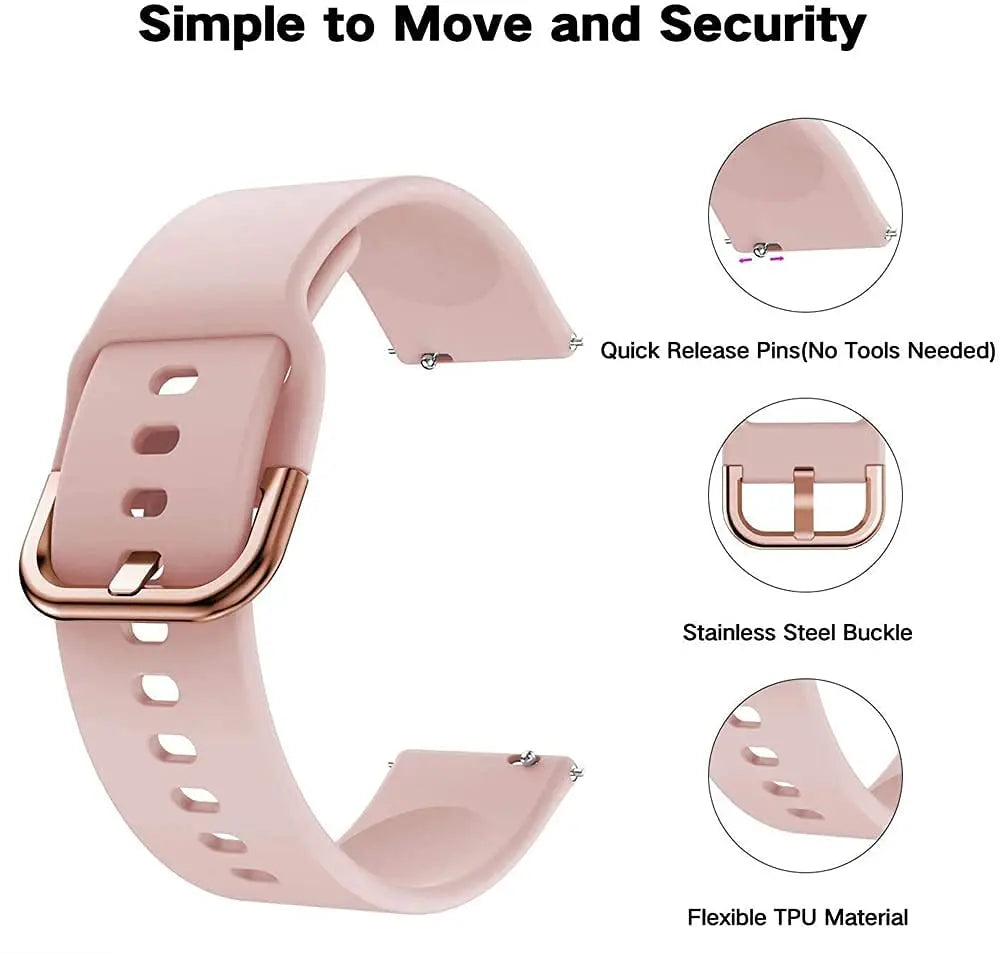 Strap For Amazfit GTS 2/4/3/GTS 2/4 Mini/GTR 4/2/2e 20mm/22mm Watch Silicone Sport Bracelet Amazfit bip 6 5 3/u pro Series ba