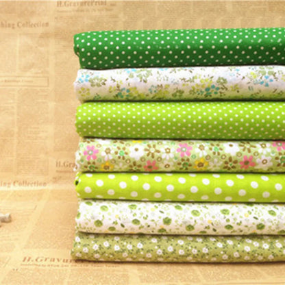 Small Vintage Floral Fabric Series 7 Pieces Assorted Pre-Cut Thick Cotton Quilt Fabric DIY Craft Sewing Handmade Accessory