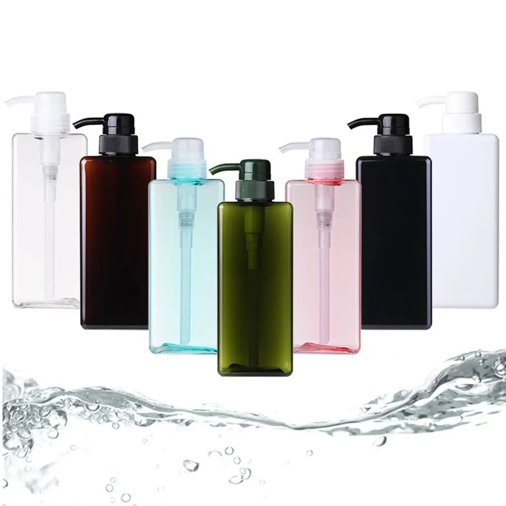 650ml Square Clear Bottle Liquid Soap Whipped Mousse Points Bottling Shampoo Lotion Shower Gel Pump Bottlesnding Soap Dispens