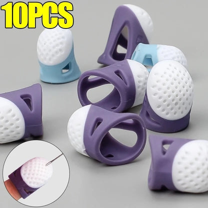 Silicone Thimbles Finger Tips Protector Anti-Slip Finger Covers Hand Cross-stitch Sewing DIY Tools Household Sewing Accessori