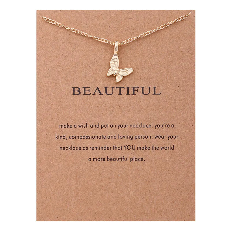 New Trendy Fashion Silver Gold Color Alloy Heavenly Angel Wings Pendant Necklaces for Women Girl Fashion Jewelry - Beatiful