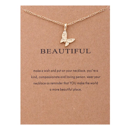 New Trendy Fashion Silver Gold Color Alloy Heavenly Angel Wings Pendant Necklaces for Women Girl Fashion Jewelry - Beatiful