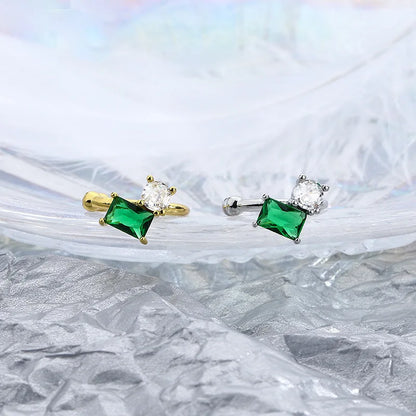 1Pcs Ear Cuff Helix Bone Climber Green Climbing Clip Non Pierced Clip-on Earrings Wrap No Piercing Fake Cartilage Non Pierced