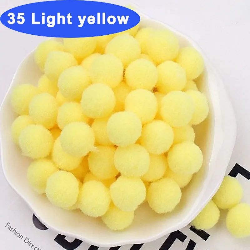 30-300Pcs Soft Pom Poms Fluffy Balls Pompon Mixed 40Colors Pompom Fur Ball for Kids DIY Craft Wedding Decor 8/10/15/20/25/30m