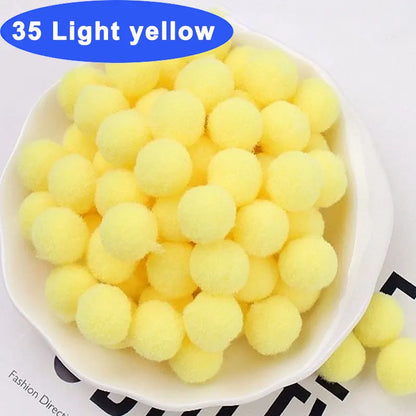 30-300Pcs Soft Pom Poms Fluffy Balls Pompon Mixed 40Colors Pompom Fur Ball for Kids DIY Craft Wedding Decor 8/10/15/20/25/30m