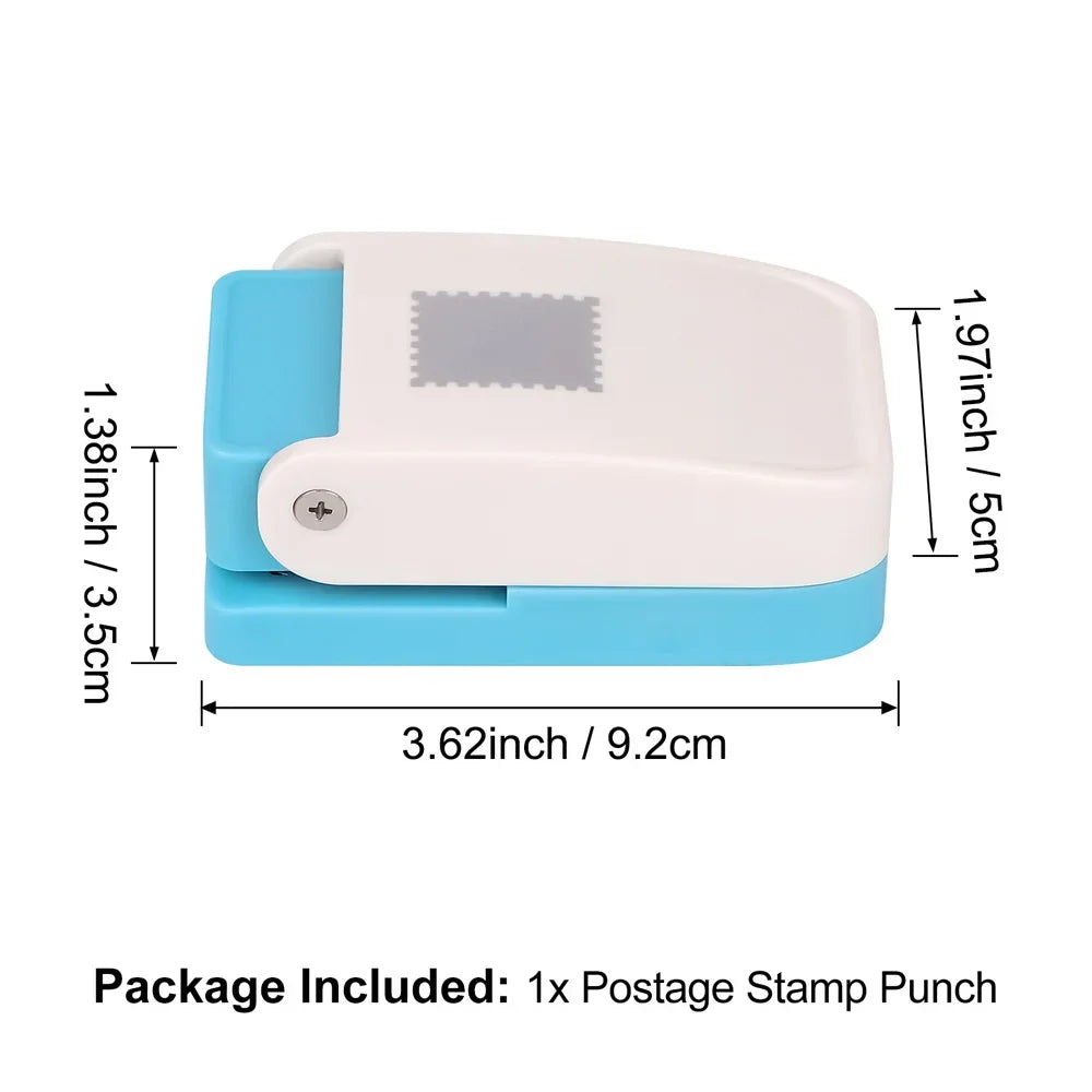 1x0.8inch Rectangle Postage Stamp Punch Lever Action Craft Punch for Paper Crafting Scrapbooking Various Materials Punching T