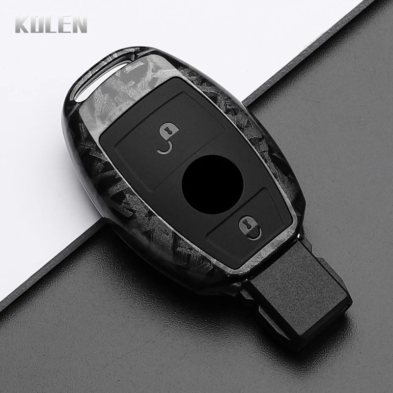 2 3 Buttons Carbon Fiber Car Key Case Cover Fob For Mercedes Benz A B C E Class GLS GLA GLK GLC CLS CLA W204 W205 W212 W463 W