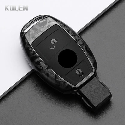 2 3 Buttons Carbon Fiber Car Key Case Cover Fob For Mercedes Benz A B C E Class GLS GLA GLK GLC CLS CLA W204 W205 W212 W463 W