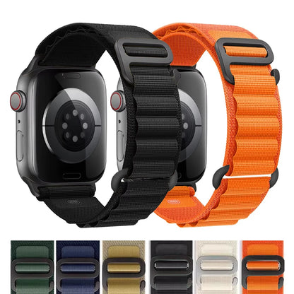 for Apple watch Straps 45mm 46mm 49mm 42mm iwatch Band 44mm 40mm Nylon Alpine bracelet correa Series 10 9 8 7 6 11 SE Ultra 2