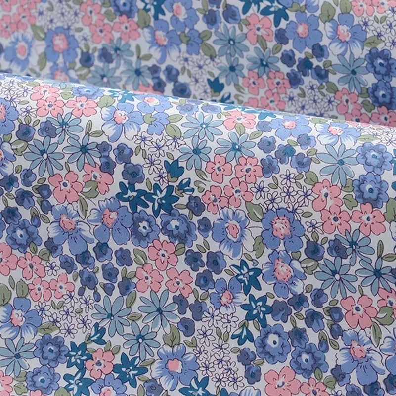 Floral Fabric Flower Cotton Printed Poplin Quilting Clothes Patchwork Muslin Sewing Accessories - J043