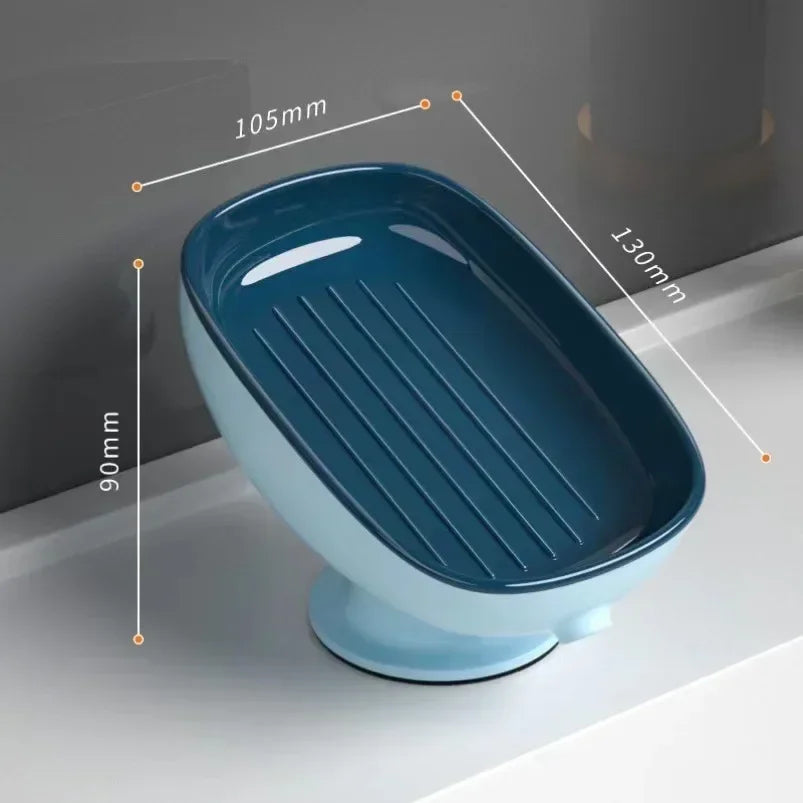 Super Suction Cup Soap Dish with drain water For Bathroom Soap Holder Kithcen Sponge Holder Soap container Bathroom Supplies2