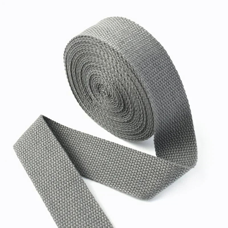 5Meters 1.3mm 20-50mm Cotton Webbings Tape for Bag Strap Backpack Label Ribbon Band Clothes Bias Binding DIY Sewing Accessori