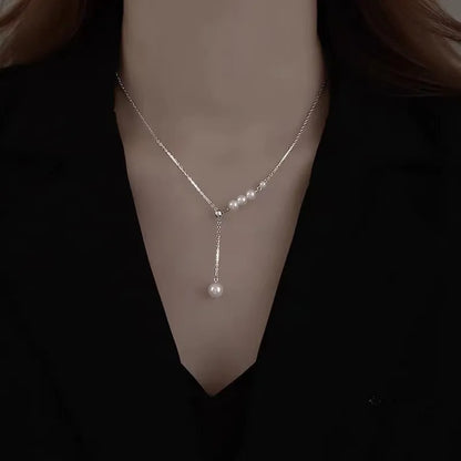 New Beads Women's Neck Chain Kpop Pearl Choker Necklace Gold Color Goth Chocker Jewelry On The Neck Pendant 2022 Collar For G
