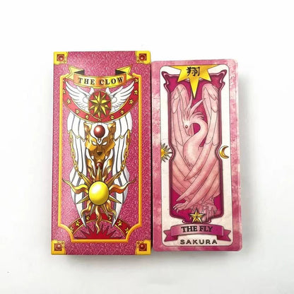 Anime Cosplay Card Captor Sakura KINOMOTO Clow Cards Tarot Prop Paper Poker Card Funny For Family Friend Party Xmas Accessori