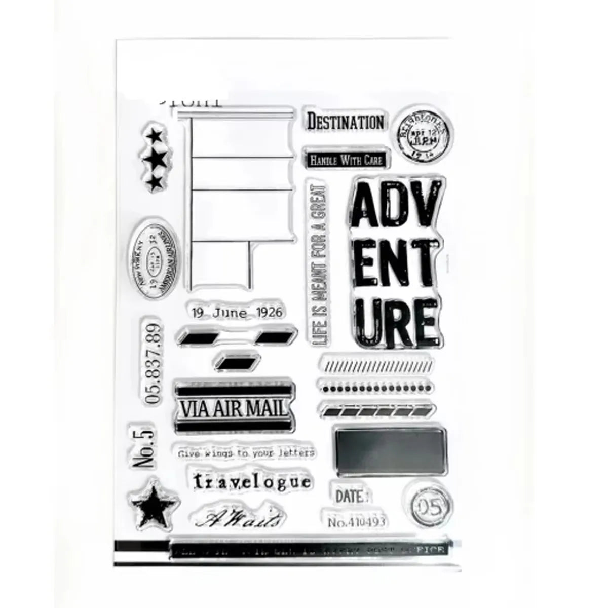 2026 New A6 Clear Stamps Identity Card Design DIY Scrapbook Journal Album Card Making Supplies - only stamp 24