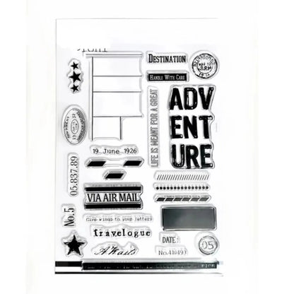 2026 New A6 Clear Stamps Identity Card Design DIY Scrapbook Journal Album Card Making Supplies - only stamp 24