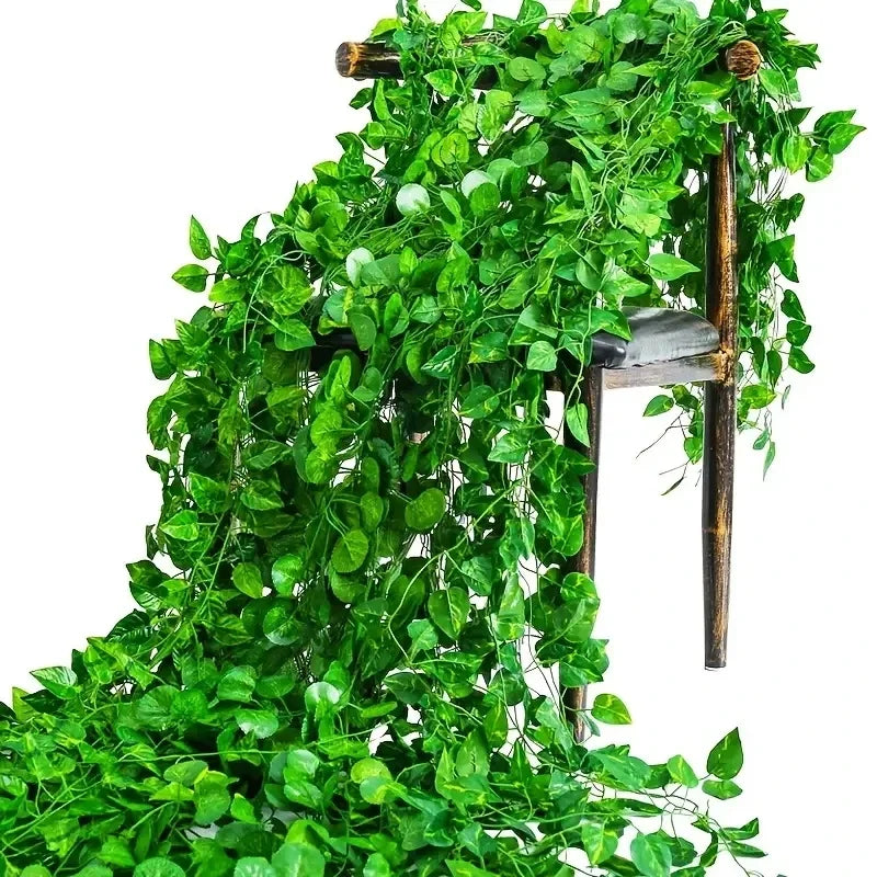 2/4/8/10M Artificial Ivy Leaves Garland Hanging Vines Fake Plants Outdoor Greenery Wall Decor Festival Garden Home Party Deco