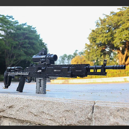Military MK14 Battle Rifle Simulation Gun Assembled Building Blocks Bricks Model MOC Army Firearm Weapons Set Boys Toys Kid G