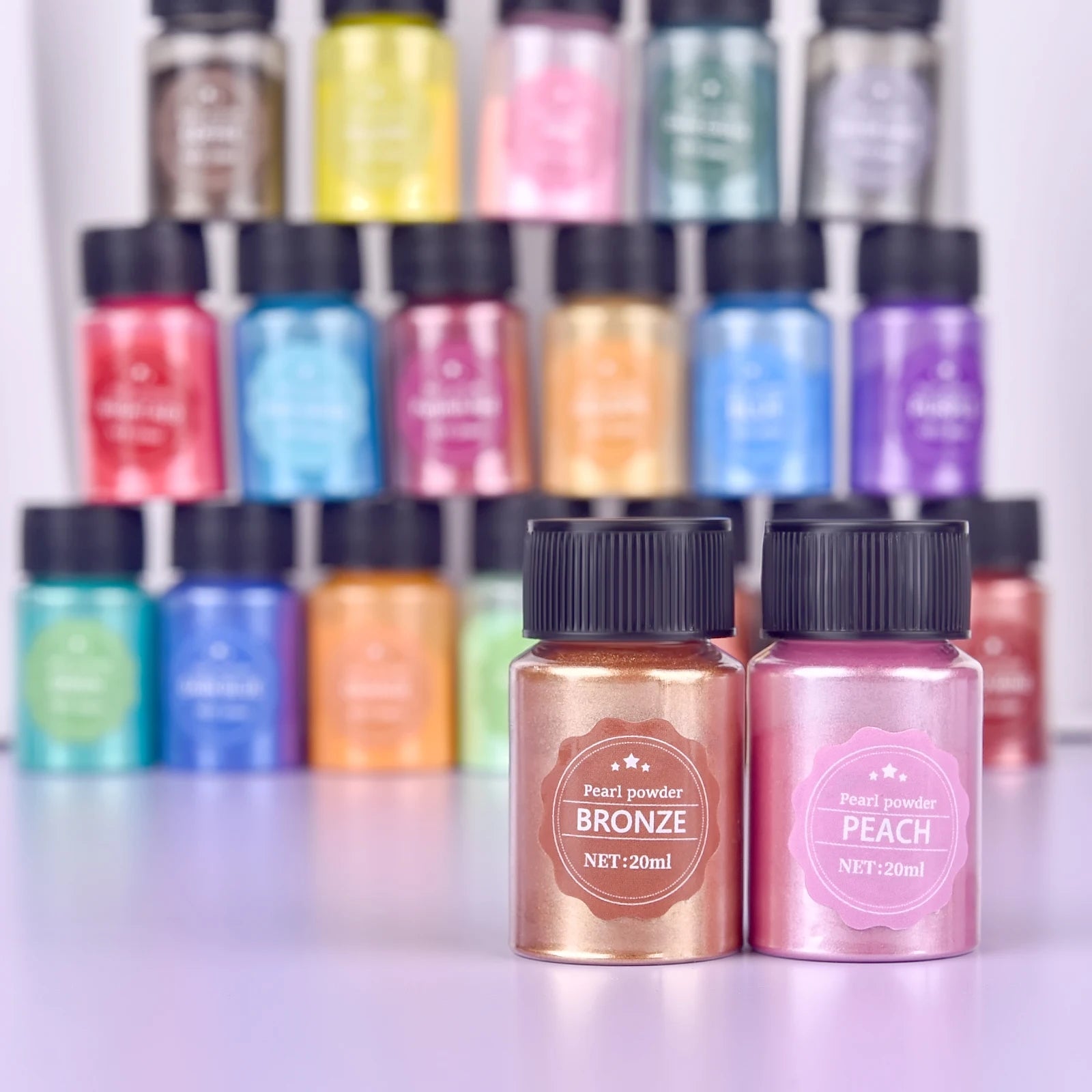 20ml Pearlescent Mica Powder Epoxy Resin Pigment Kits Dye Pearl Pigment Natural Mica Mineral Powder DIY Jewelry Crafts Candle